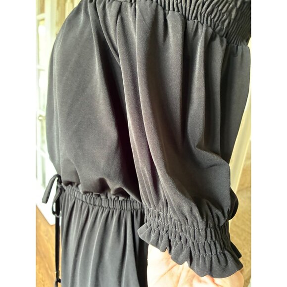 Vince Camuto Off-Shoulder Wide-Leg Jumpsuit Black Sz S Travel, Resort, Vacation - Picture 6 of 10